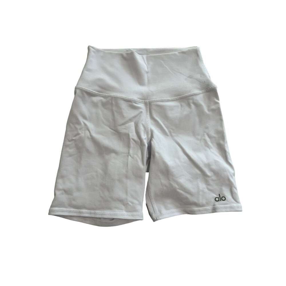 NWOT ALO Yoga 7" High Waist Biker Shorts in White